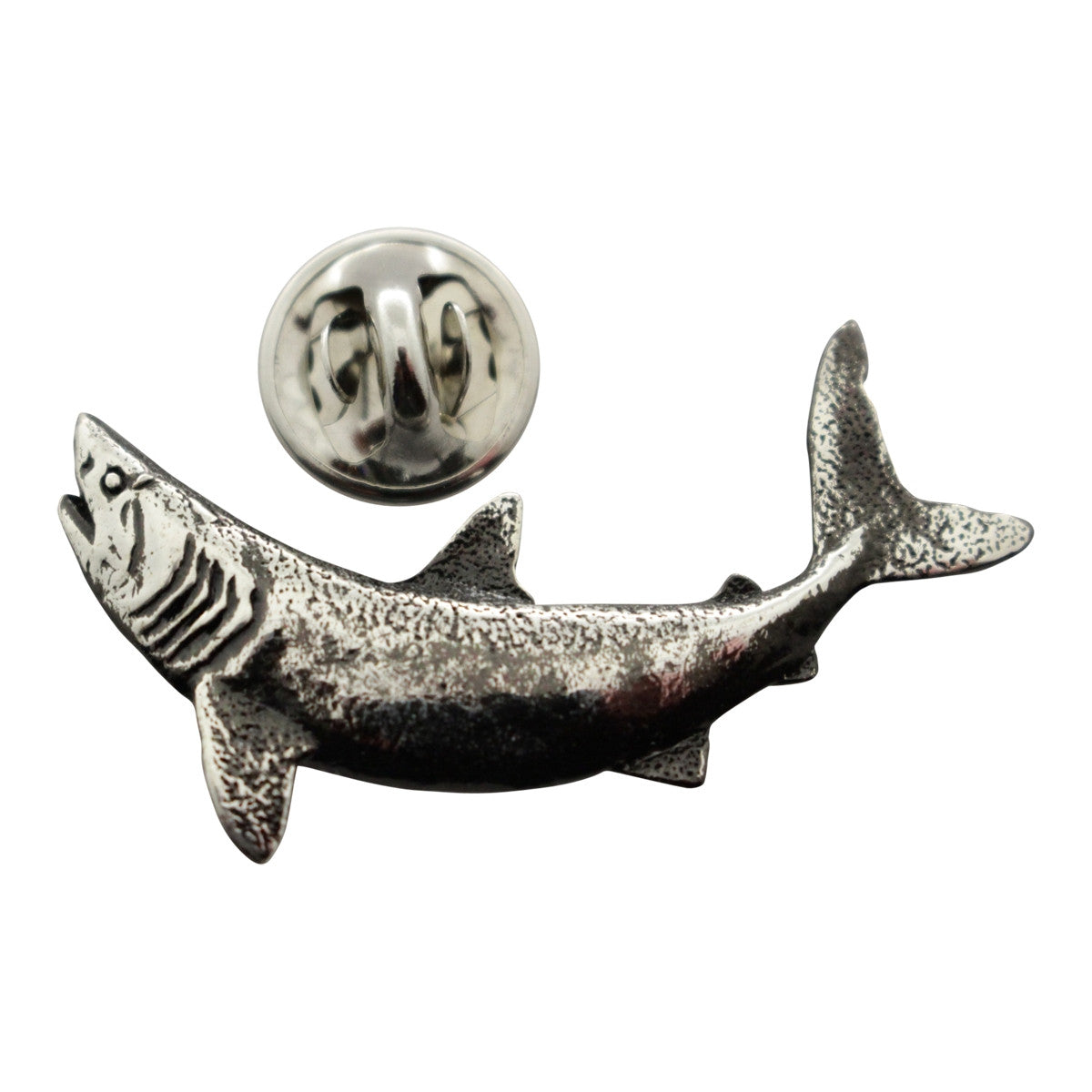 Mako Shark Pin ~ Antiqued Pewter ~ Lapel Pin ~ Sarah's Treats & Treasures